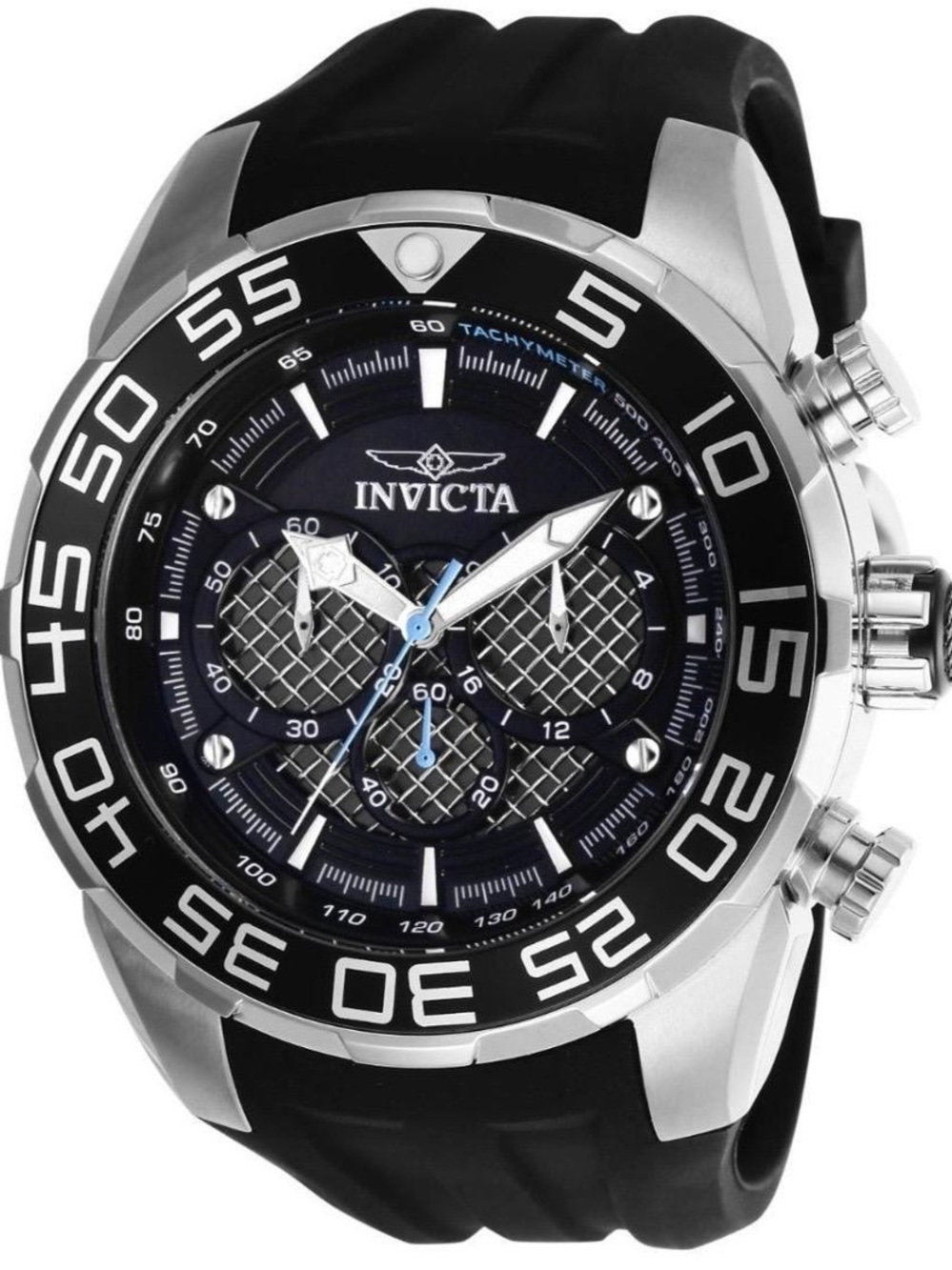 Invicta Speedway Scuba Typhoon Men’s Black and Silver Quartz Swim Watch 50mm